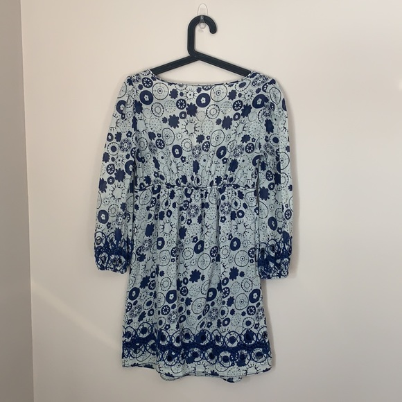 Chelsea & Violet Blue and White Print Dress Size XS - Picture 6 of 10